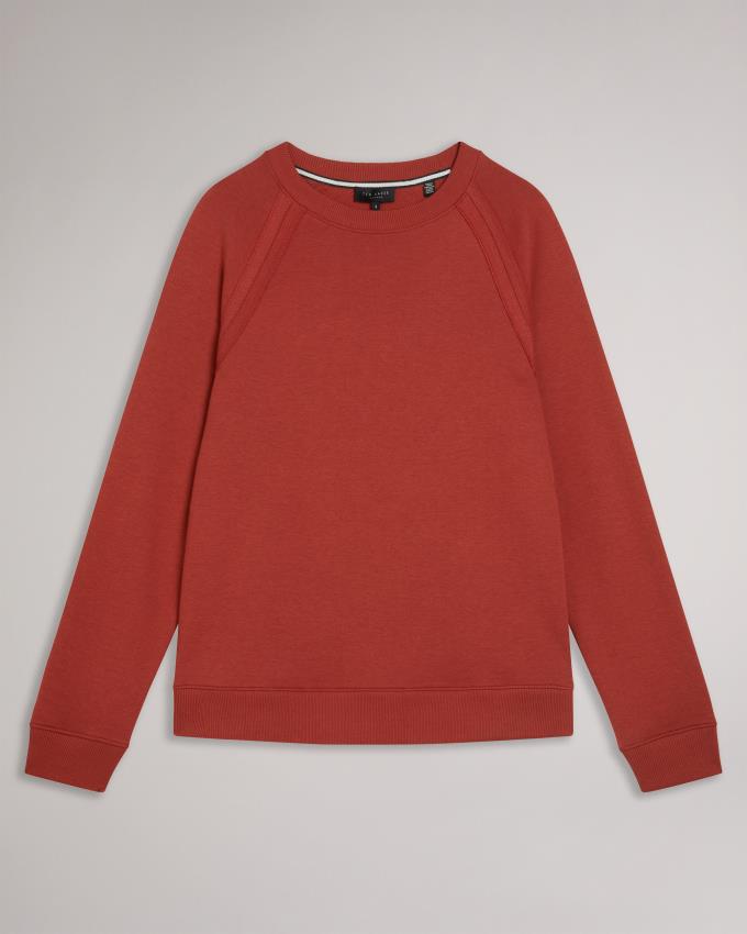 Sweatshirt Ted Baker Long Sleeve Raglan Detail Orange Foncé Homme | YAH-46905889